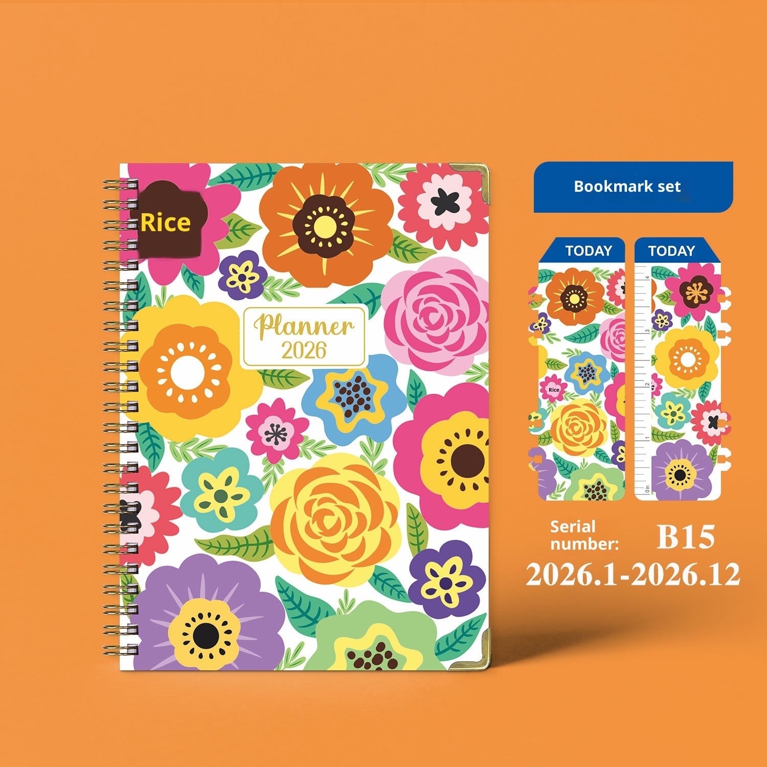 2026 A5 Spiral Diary – English Coil Notebook Planner